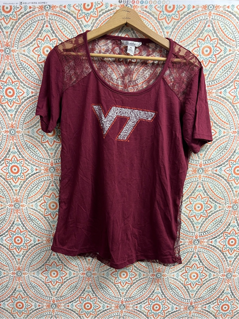 Virginia Tech Lace Back Tee Shirt